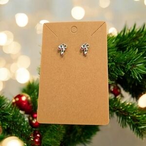 Mini Candy Cane Holiday Festive Stud Earrings